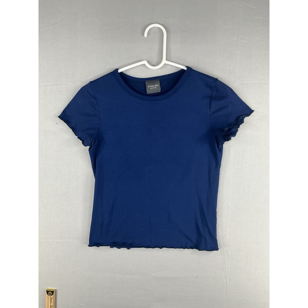 Olivia Rae New York Women's Blue Short Sleeve Stretch Top Size M